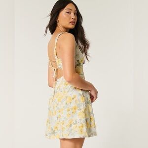 Hollister Linen-Blend Structured Mini Dress Womens Size XXS